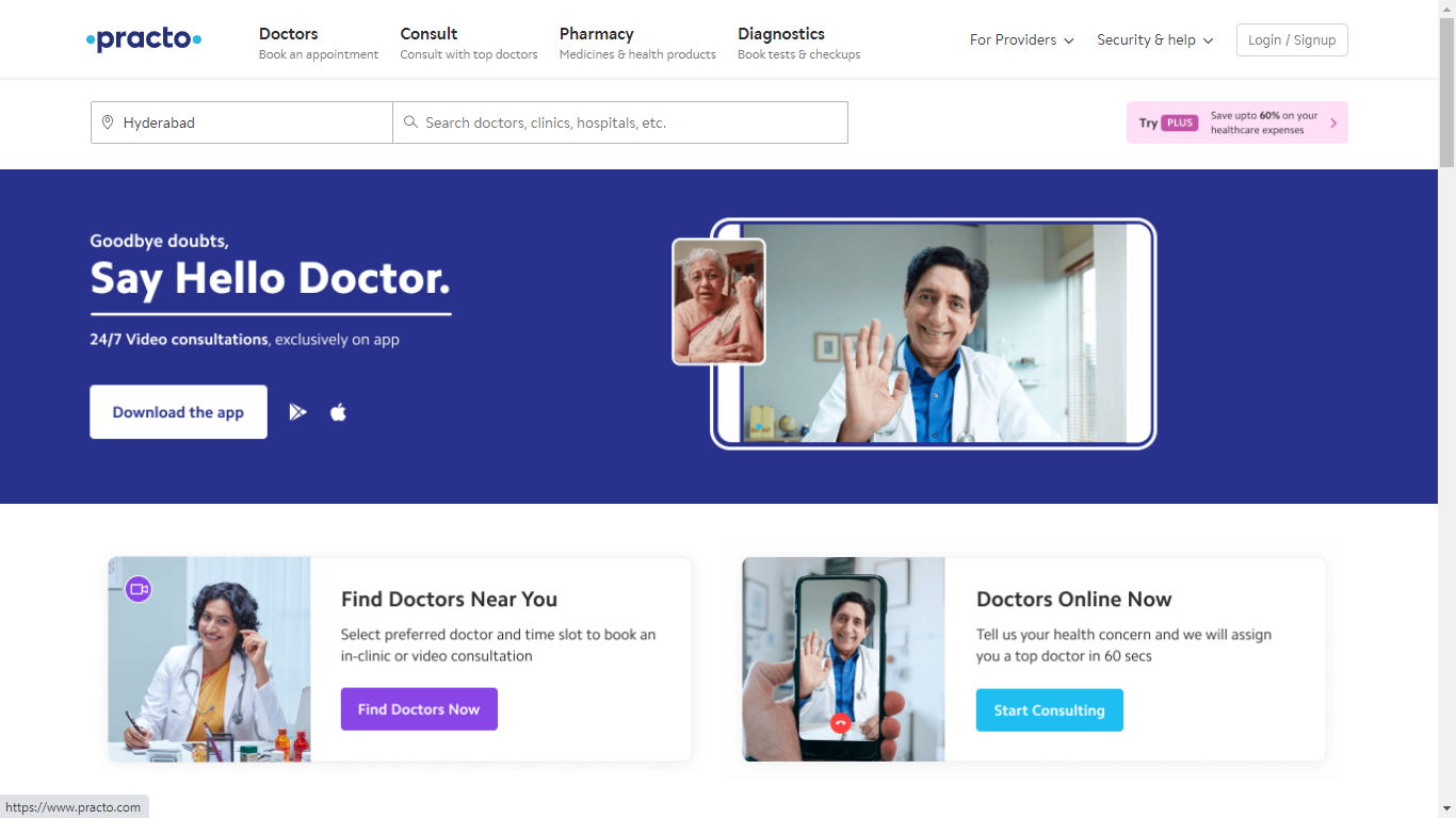 Practo Chat Bharath Reddy